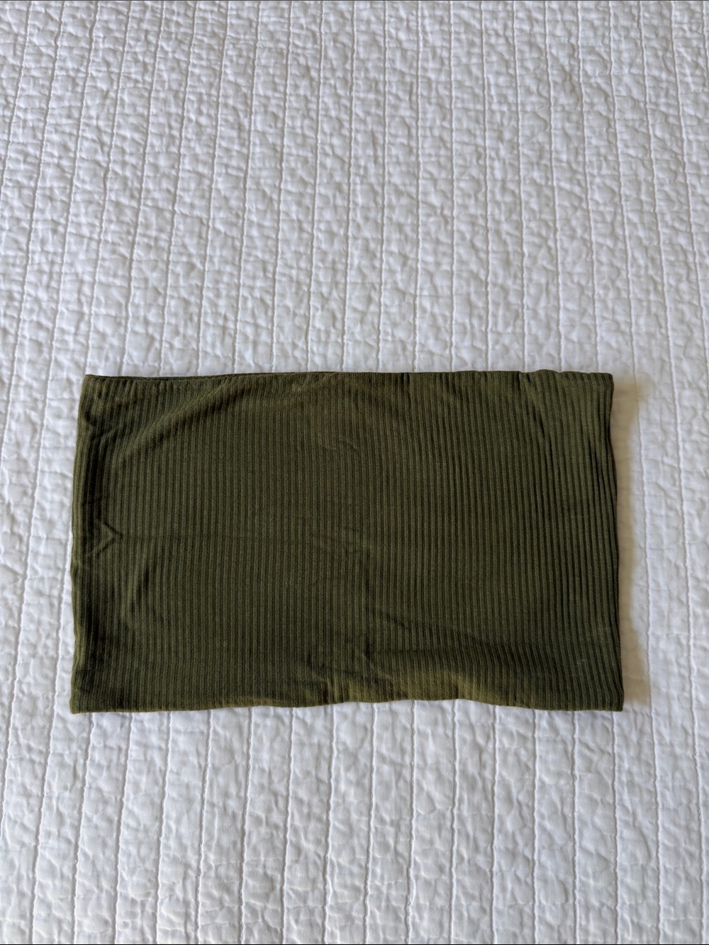 NWOT Top Shop Olive Green Ribbed Tube Top